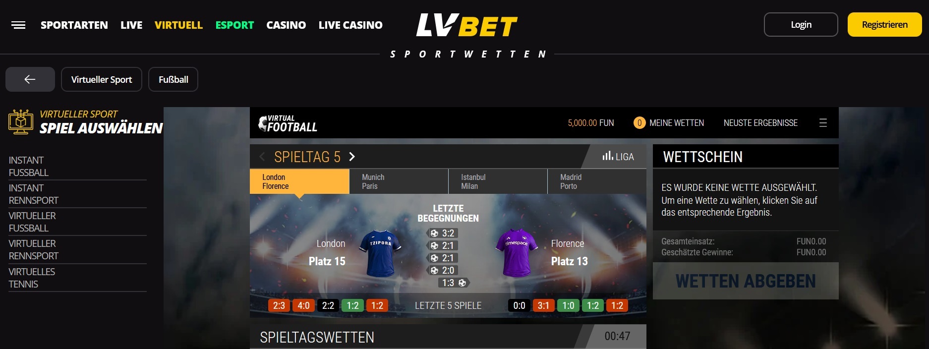 LV BET Virtual Sports