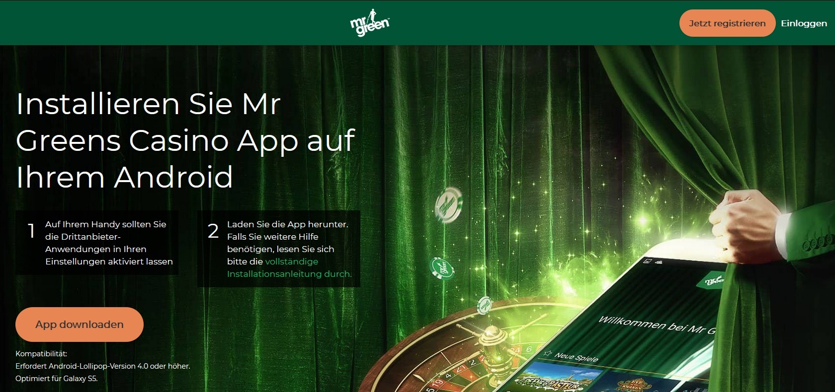 Mr Green App