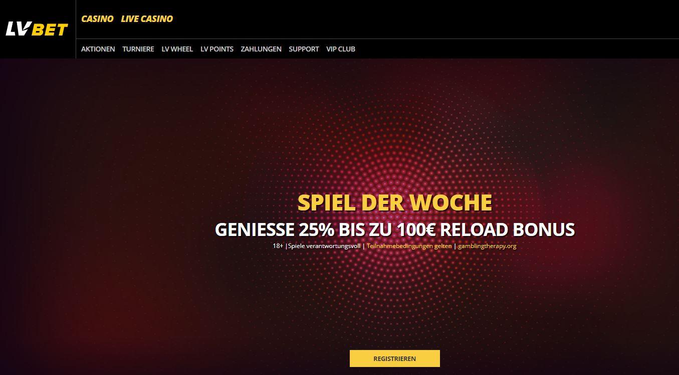 LV BET Online Casino Osterreich Reload Bonus