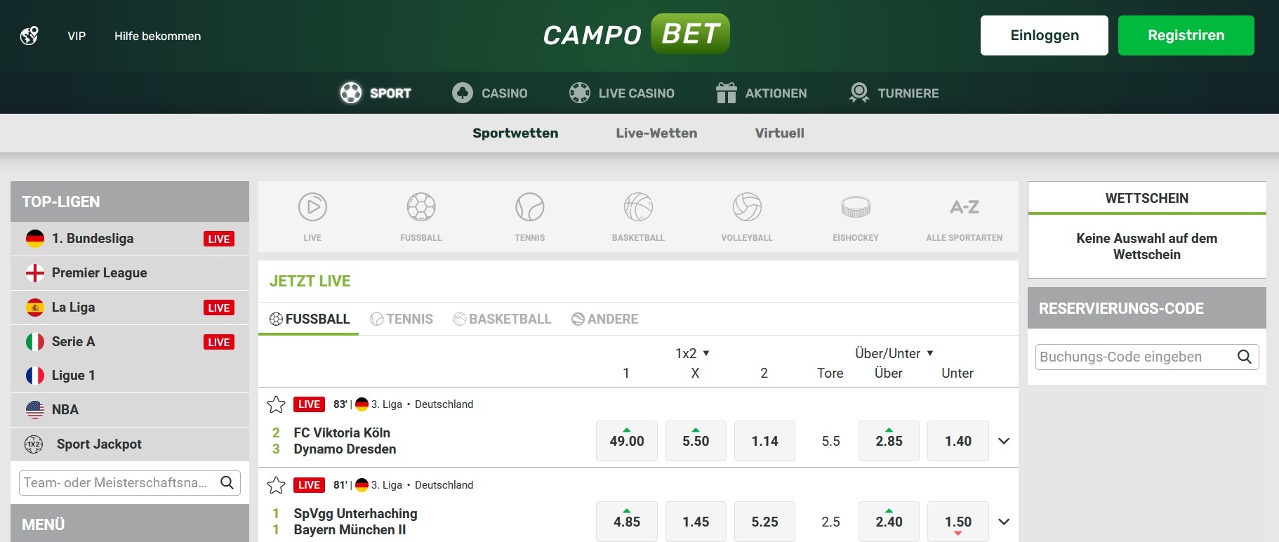 Campobet Sportwetten