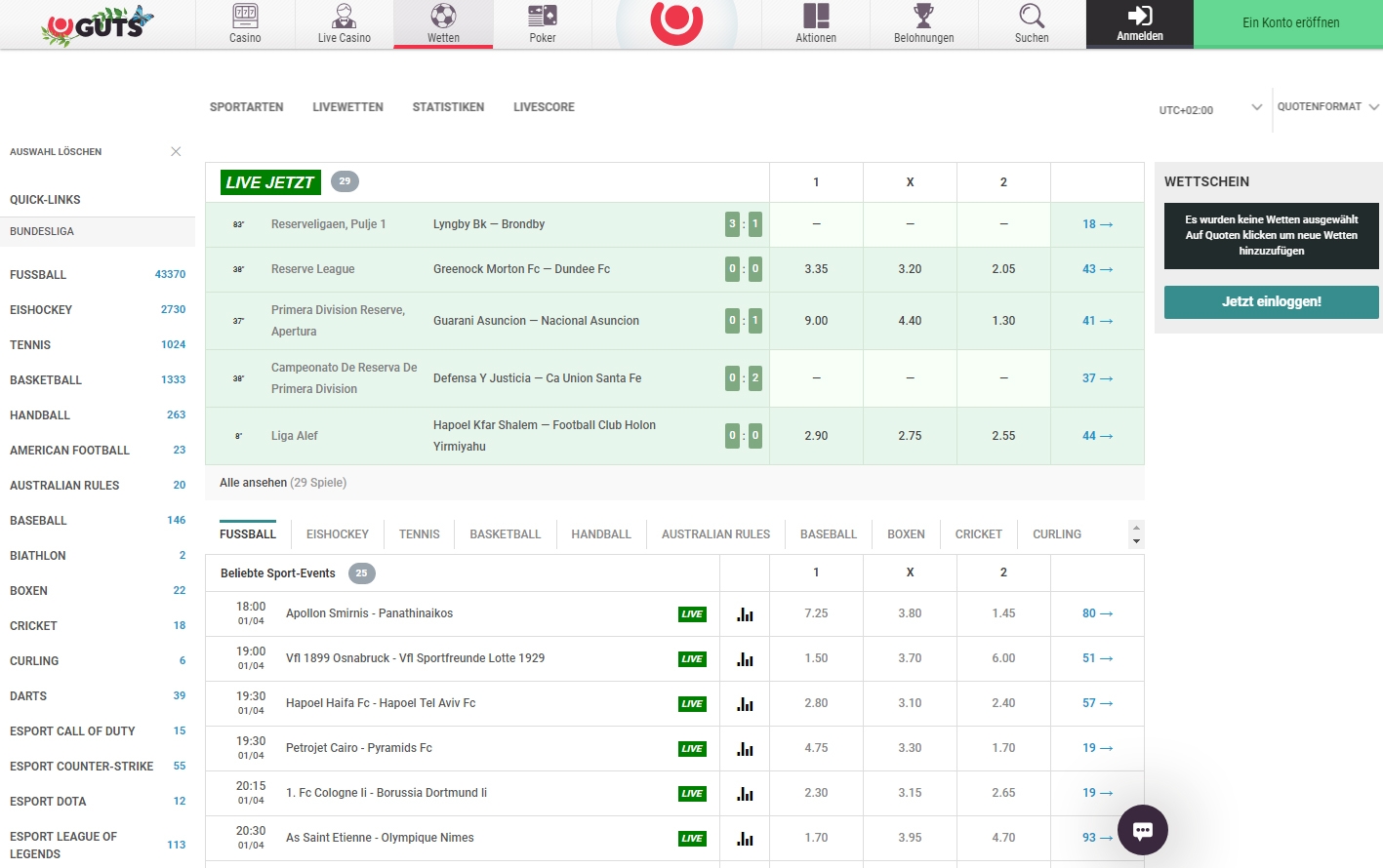 Guts Sportwetten